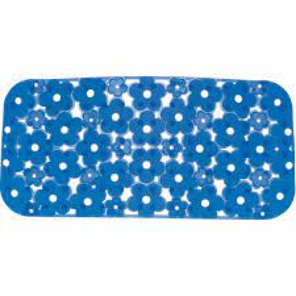 Margherita tappeto antiscivolo vasca 35x72 cm azzurro trasparente