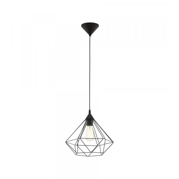 Lampadario a sospensione Tarbes in metallo nero 