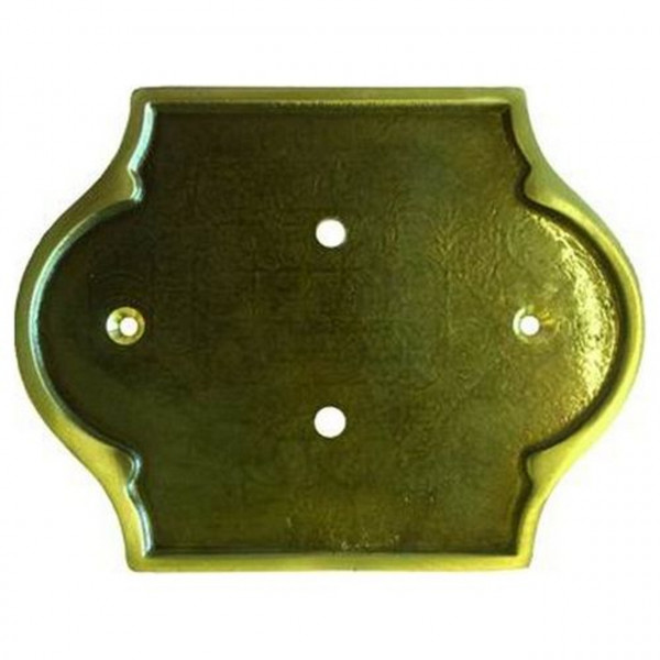 TARGA PORTANUMERI 1 POSTO OTTONE BRONZATO