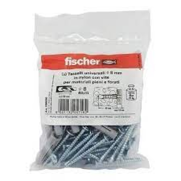 TASSELLI IN NYLON Ø8 CON VITE CONFEZIONE DA 50PZ