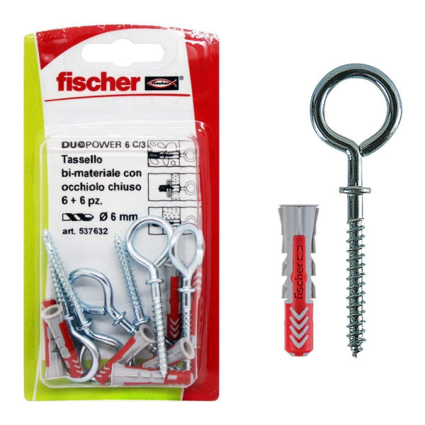 TASSELLI DUOPOWER  6 C/3 K CON OCCHIOLO CHIUSO CONFEZIONE DA  6 PZ 