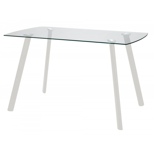 Tavolo Fisso Maura con gambe Bianco 130x75x75 cm