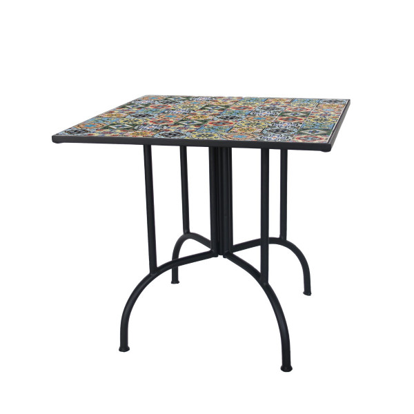 Tavolo piastrelle Flower 80x80 Biacchi Ettore
