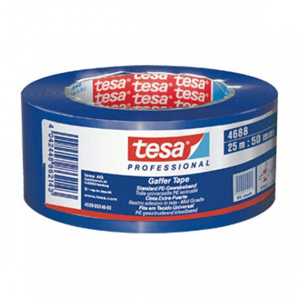 Tesa Nastro Telato Standard Blu 25m x 50mm 