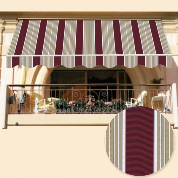 VERDELOOK TENDA A CADUTA CON CATENELLA MIKONO CON CATENA 2.5X2M BEIGE E BORDEAUX