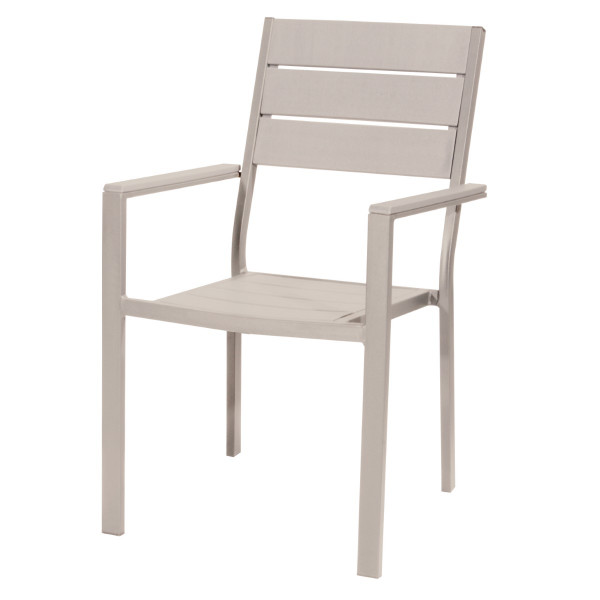 Tenerife sedia c/braccioli effetto legno beige 58x55 Biacchi Ettore