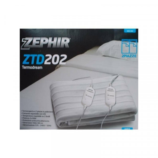 Zephir ZTD202 Scaldaletto Termocoperta 160x40cm 2 livelli 60 w 