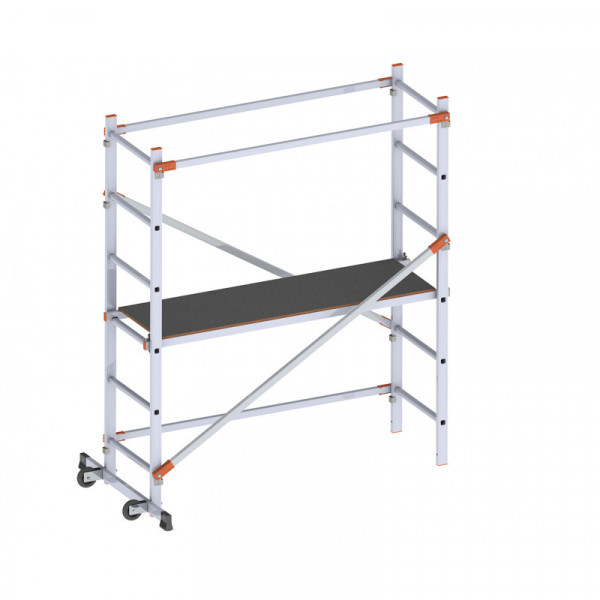 TRABATTELLO IN ALLUMINIO CON CLIP RAPIDO E RUOTE MAX  150KG  MAX ALTEZZA 2,90MT FAST& LOOK 