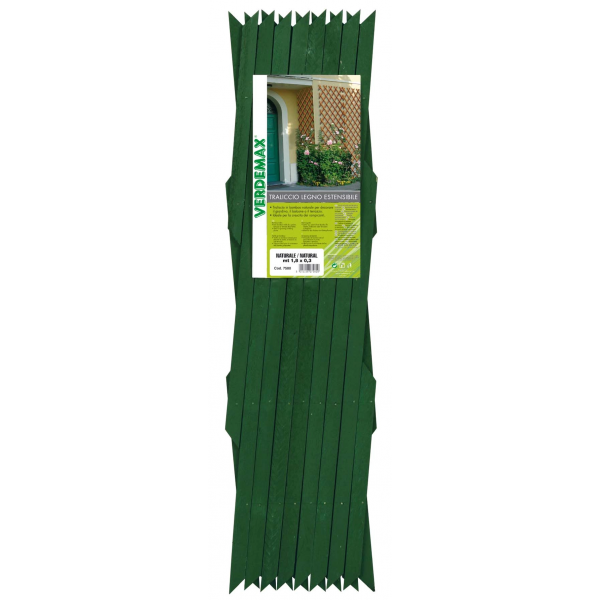 Traliccio Estensibile Verde in Legno 1,8x0,9mt