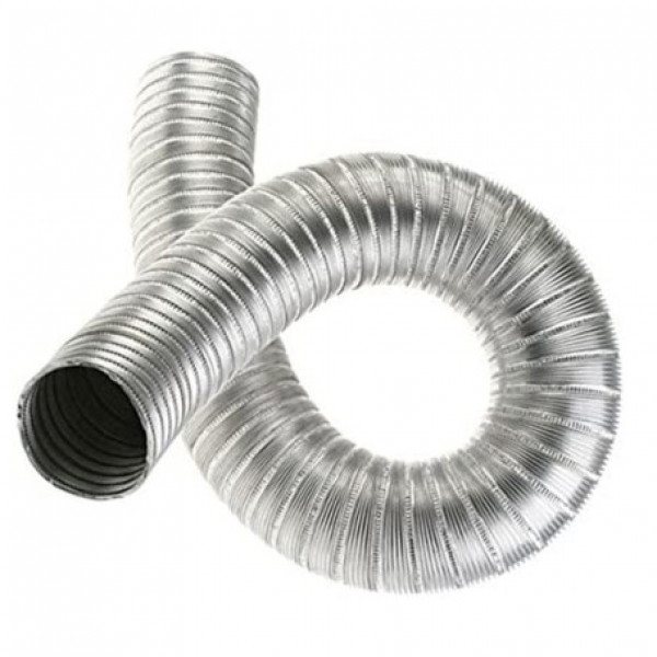 tubo alluminio flessibile estensibile lucido 14/10 cm. d. 8cm  100/300cm