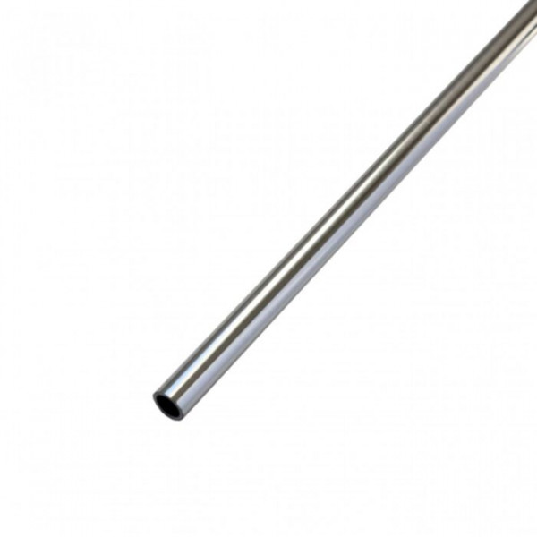 Tubo Tondo Alfer in Alluminio 8x1 mm, Lunghezza 1m, Ottica Cromata