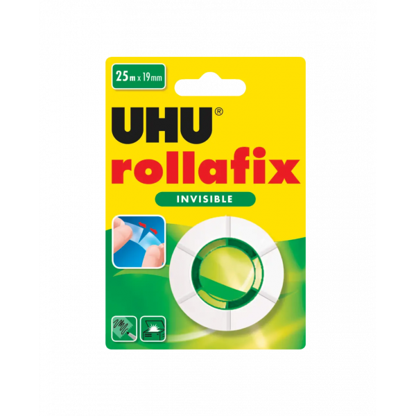 Uhu Rollafix Nastro Adesivo Invisibile ricarica 25mt