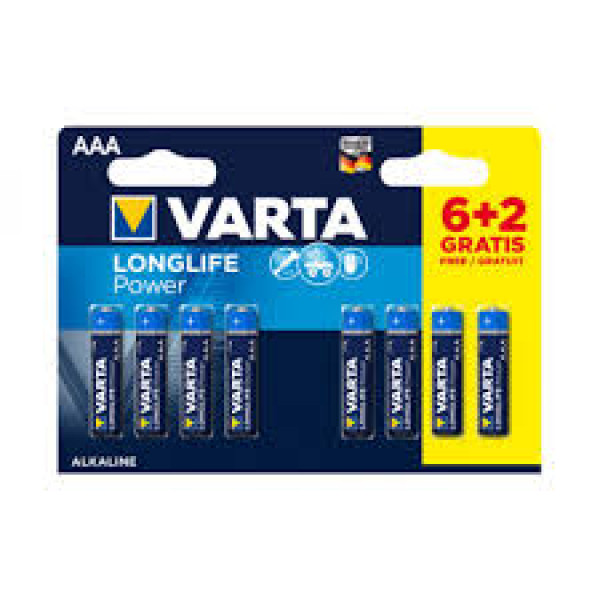 VARTA AAA LONGLIFE POWER CONFEZIONE DA  6+2