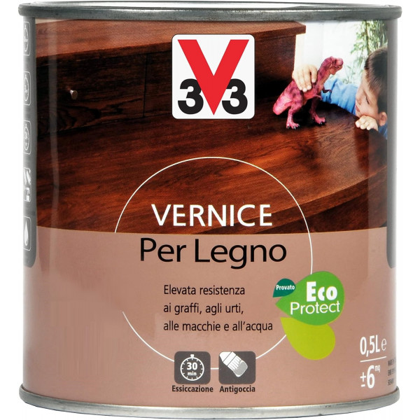 V33 VERNICE PER LEGNO CERA NOCE RUSTICO FLACONE DA 500 ML