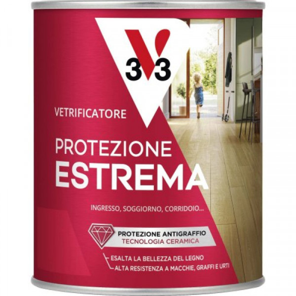 Vetrificatore parquet incolore satinato protezione estrema flacone da 750 ml