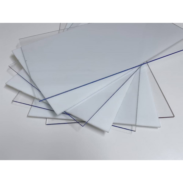 VETRO SINTETICO LISCIO OPALINO 100X200X5 MM