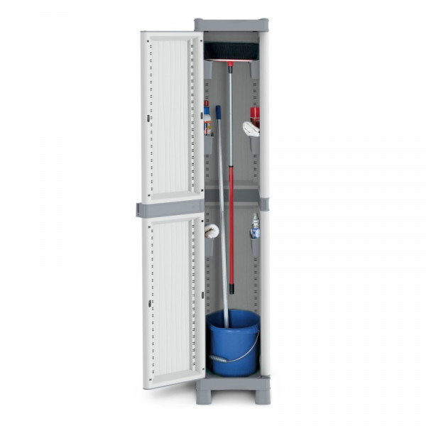 Armadio in Polipropilene Domino Wave Terry Store Age BASE2350  grigio 35X43,8X181,8H cm 