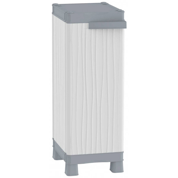 Terry plast armadio base 350 wave 1 anta 2 ripiani grigio 35x43,8x97,6 cm