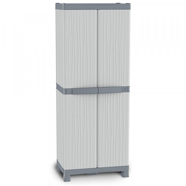 ARMADIO DOMINO WAVE BASE 3700  2 ANTE GRIGIO  70X43,8X181,8 CM 