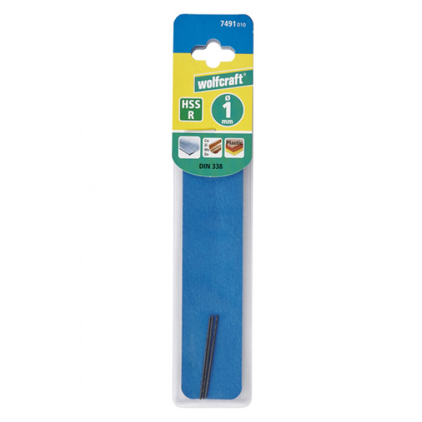 Wolfcraft Set 3 punte hss rullato  d. 3mm per acciaio/ghisa