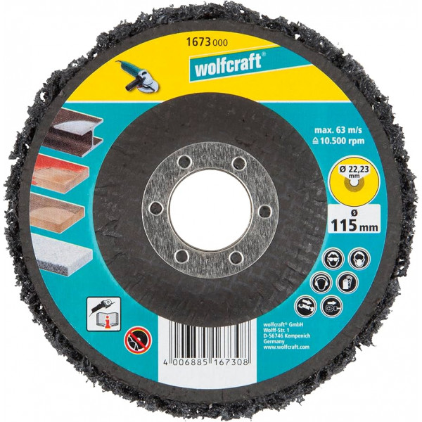 Wolfcraft disco abrasivo universale per flex 115x22mm