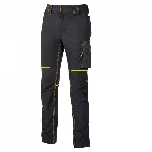 Pantaloni da lavoro u-power mod. world colore black carbon stretch XL