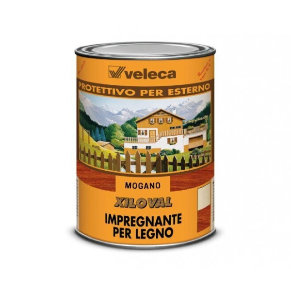 Veleca Xiloval impregnante cerato mogano flacone da 1 lt