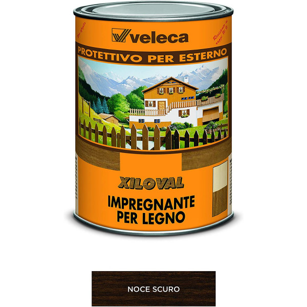 Veleca Xiloval impregnante noce scuro flacone da 2.5 tl  