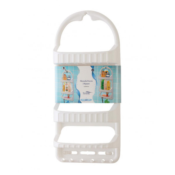ZANKORA MENSOLA 3 PIANI PLASTICA BIANCO