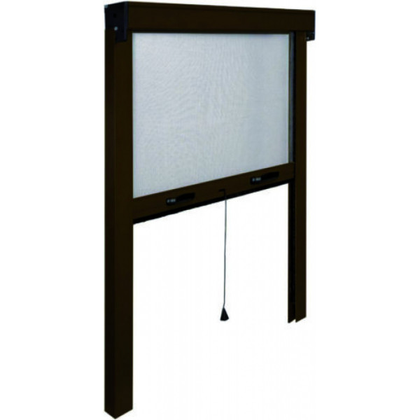 Zanzariera avvolgibile verticale marrone cm 80x160 I.R.S. 