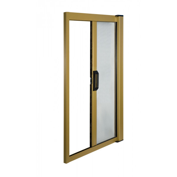 Zanzariera orizzontale porta alluminio cm. 160x250 bronzo 