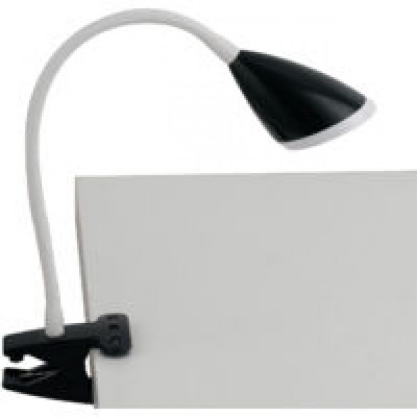Lampada Led da tavolo Hegel nera con pinza 3.7W Fan Europe
